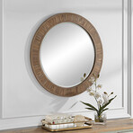 Round Pine Mirror // Natural Finish