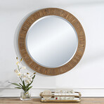 Round Pine Mirror // Natural Finish