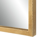 Distressed Gold Mirror with Curved Corners