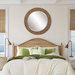 Round Pine Mirror // Natural Finish