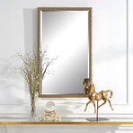 Gold Dotted Textured Mirror