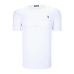 Set of 3 // V-Neck T-Shirts // White + Black + Burgundy (S)