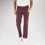 Aiden 5 Pocket Chino Pants // Bordeaux (36WX32L)