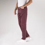 Aiden 5 Pocket Chino Pants // Bordeaux (32WX32L)