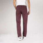 Aiden 5 Pocket Chino Pants // Bordeaux (31WX32L)