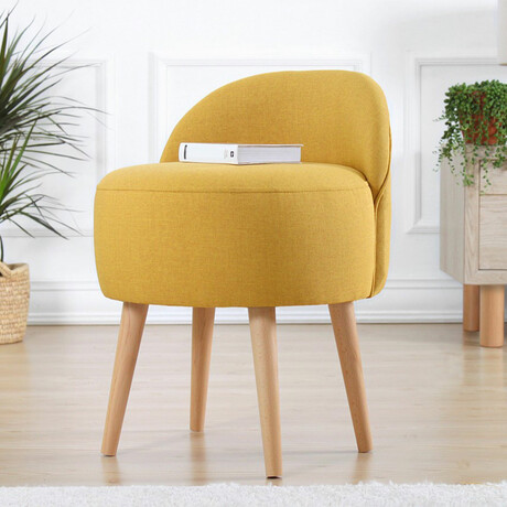 Corvile // Linen + Wood Legs (Cream)