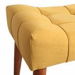 New Cool Ottoman // Wood Legs (Cream)