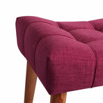 New Cool Ottoman // Wood Legs (Cream)