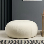 Tina Sitting Cushion // Beechwood Frame (Bouclet White)