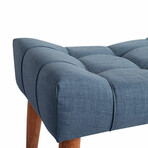 New Cool Ottoman // Wood Legs (Cream)