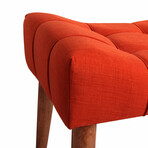 New Cool Ottoman // Wood Legs (Cream)