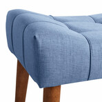 New Cool Ottoman // Wood Legs (Cream)