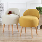 Corvile // Linen + Wood Legs (Cream)