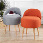 Corvile // Linen + Wood Legs (Cream)