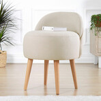 Corvile // Linen + Wood Legs (Cream)