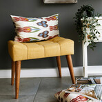 New Cool Ottoman // Wood Legs (Cream)