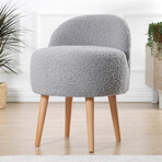 Rufmee Chair // Faux Fur + Wood Legs (Coffee)