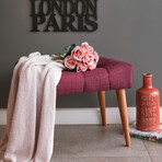 New Cool Ottoman // Wood Legs (Cream)