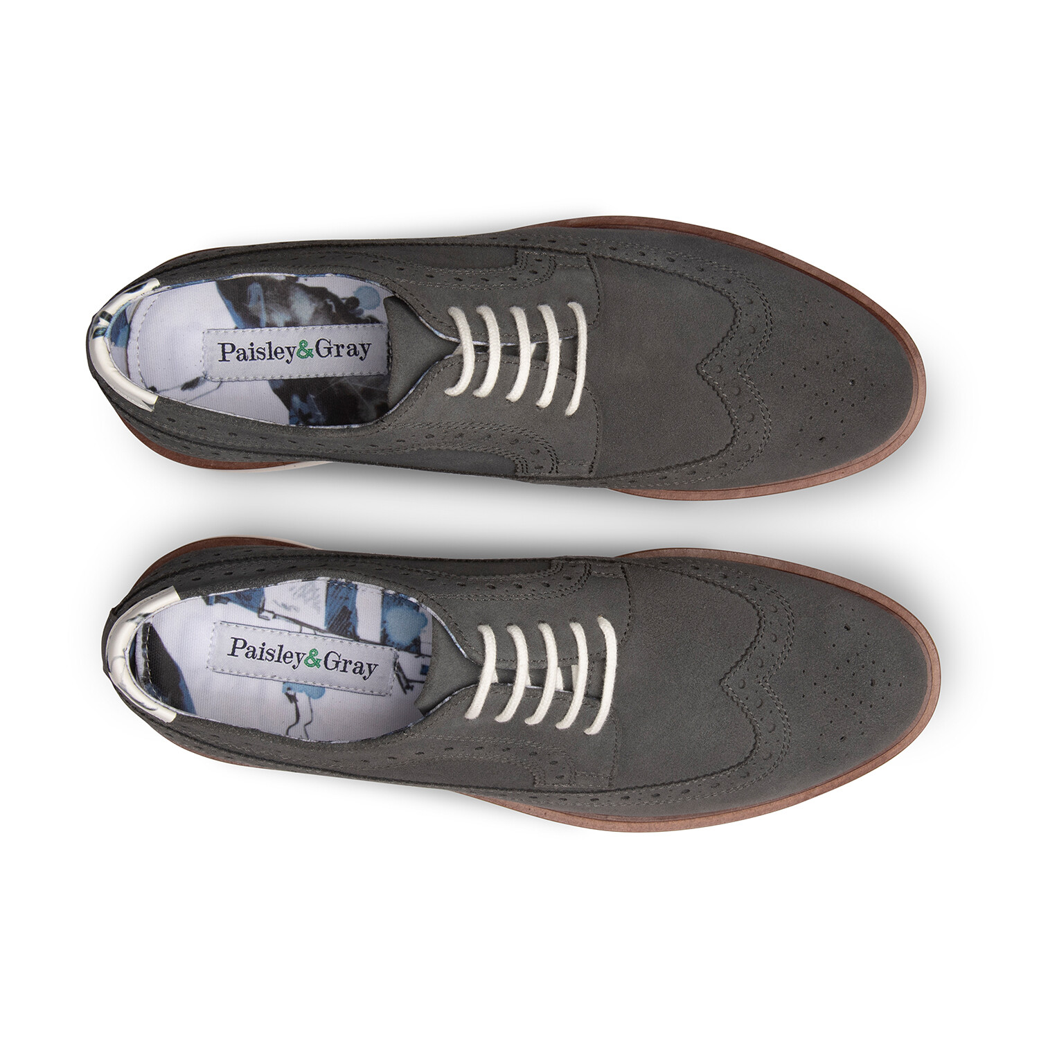 grey suede wingtips