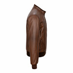 Bryson Leather Jacket // Brown (2XL)