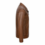 Elijah Leather Jacket // Brown (M)