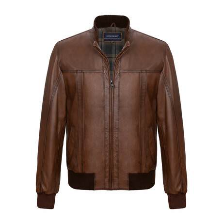 Bryson Leather Jacket // Brown (S)