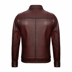 Conner Leather Jacket // Bordeaux (L)