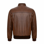 Bryson Leather Jacket // Brown (2XL)