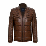 Quilted Jacket // Light Brown (M)