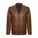 Elijah Leather Jacket // Brown (3XL)