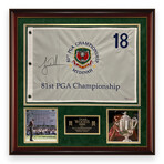 Tiger Woods // Autographed 1999 PGA Championship Flag + Framed // Limited Edition /500