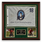 Tiger Woods // Autographed 2007 PGA Championship Flag + Framed // Limited Edition /500