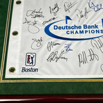 2014 Deutsche Bank Championship // Autographed Flag + Framed // 21 Signatures