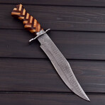 Damascus Hunting Bowie Knife // 5034