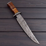 Damascus Hunting Bowie Knife // 5035