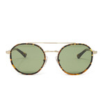 Men's PO2456S Polarized Sunglasses // Gold Havana + Green