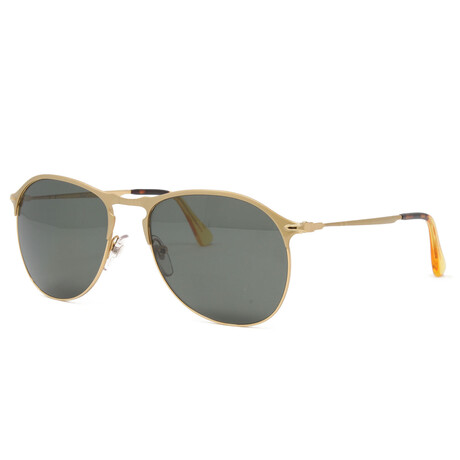 Men's PO7649S Polarized Sunglasses II // Matte Gold + Dark Gray