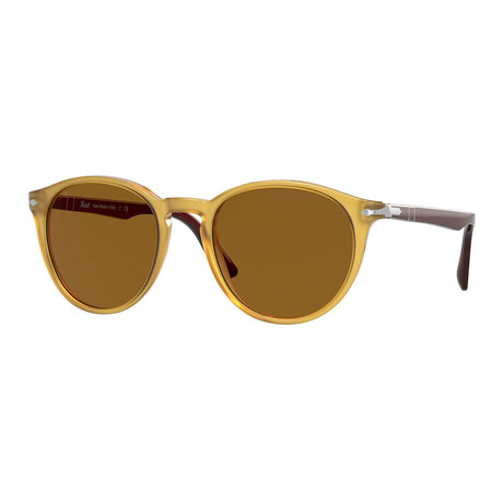 Men's PO3152S Sunglasses // Matte Crystal Yellow + Brown