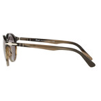 Men's PO3171S Polarized Sunglasses I // Black-Gray Striped + Smoke
