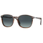 Men's PO3215S Sunglasses // Striped Gray-Brown Gradient + Gray Blue Gradient