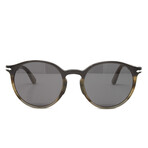 Persol // Men's // PO3171S 1135B1 - Size 52mm Sunglasses // Black Grey Striped