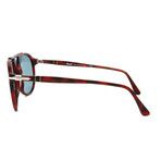Men's PO3217S Polarized Sunglasses // Havana + Blue