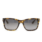 Men's PO3135S Polarized Sunglasses // Brown-Beige Tortoise + Gray