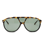 Men's PO3217S Polarized Sunglasses // Tortoise Brown Black + Green