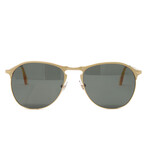 Men's PO7649S Polarized Sunglasses I // Matte Gold + Dark Gray