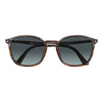 Men's PO3215S Sunglasses // Striped Gray-Brown Gradient + Gray Blue Gradient