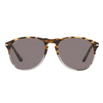 Men's PO9649S Sunglasses I // Havana Brown Beige + Smoke