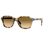 Unisex PO3244S Polarized Sunglasses // Striped Honey + Golden Brown