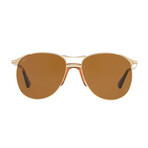 Men's PO2649S Pilot Polarized Sunglasses // Gold + Orange-Brown