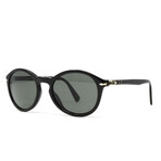 Men's PO3237S Polarized Sunglasses // Black + Smoke